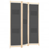 Parawan 3-panelowy, szary, 120x170x4 cm, tkanina