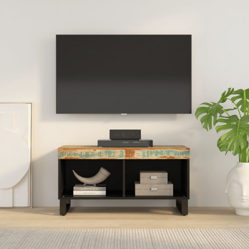 Szafka pod TV, 85x33x43,5 cm, lite drewno z odzysku