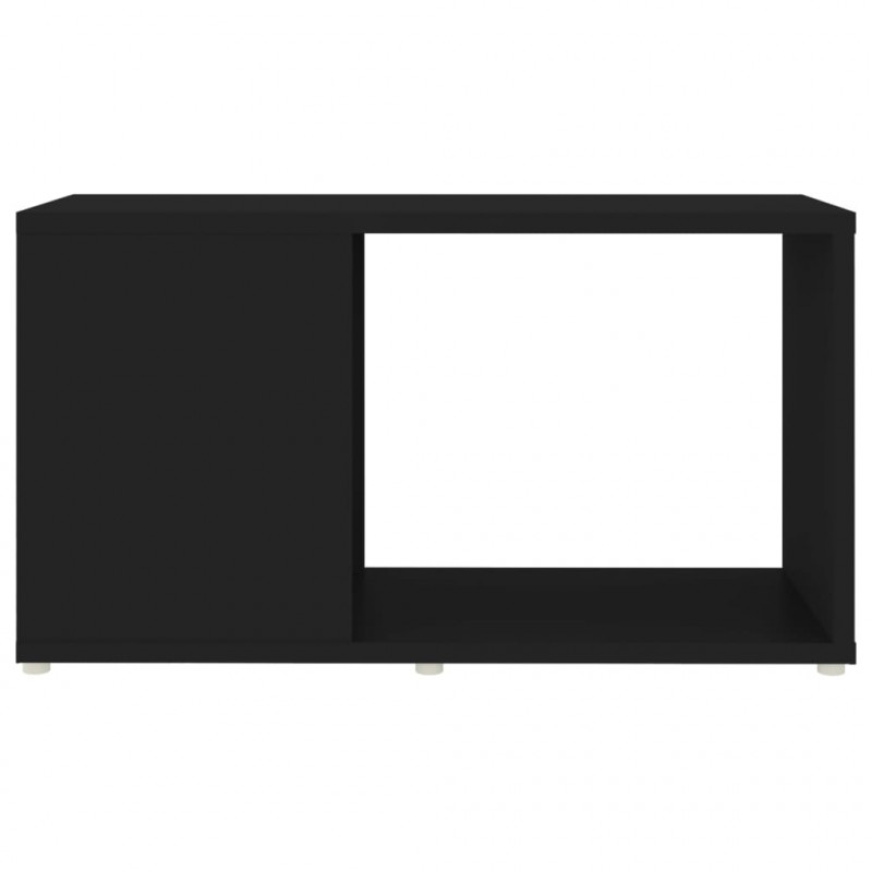 Szafka pod TV, czarna, 60x24x32 cm, materiał drewnopochodny