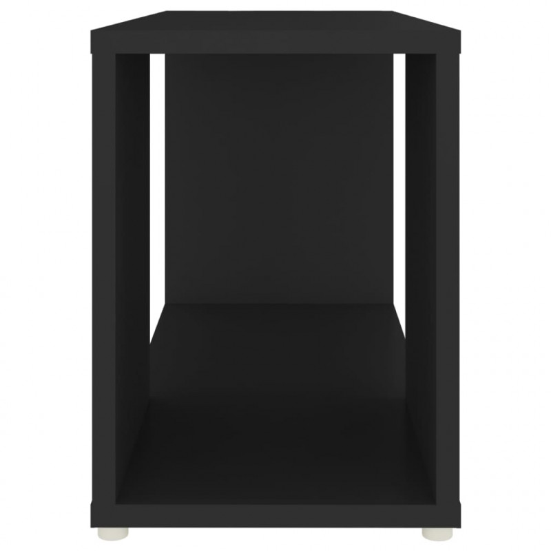 Szafka pod TV, czarna, 60x24x32 cm, materiał drewnopochodny