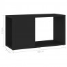 Szafka pod TV, czarna, 60x24x32 cm, materiał drewnopochodny