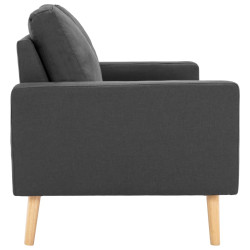 2-osobowa sofa, ciemnoszara, tapicerowana tkaniną