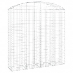 Łukowaty kosz gabionowy 200x50x200/220 cm, galwanizowane żelazo