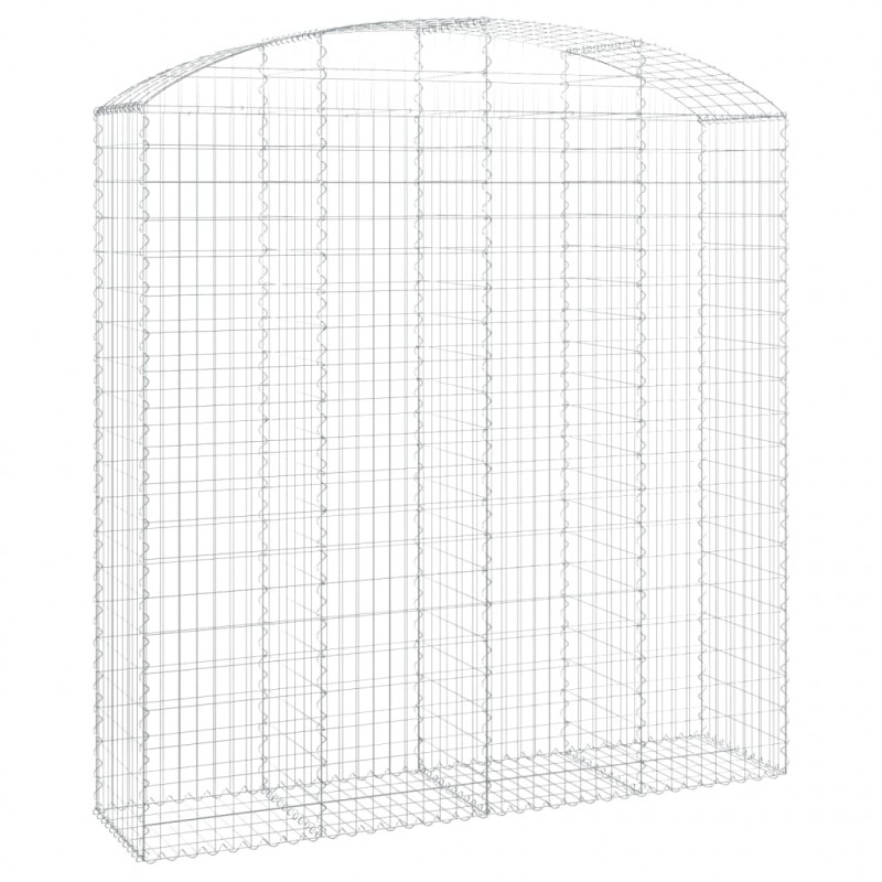 Łukowaty kosz gabionowy 200x50x200/220 cm, galwanizowane żelazo