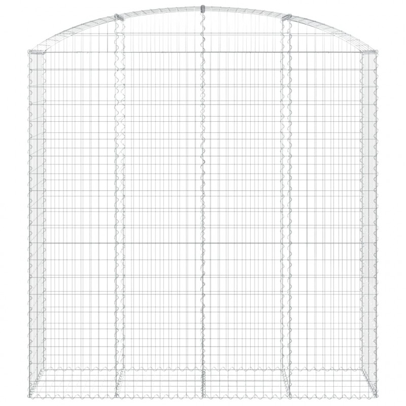 Łukowaty kosz gabionowy 200x50x200/220 cm, galwanizowane żelazo