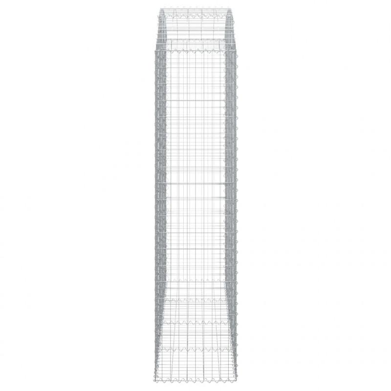 Łukowaty kosz gabionowy 200x50x200/220 cm, galwanizowane żelazo