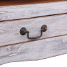 Szafka pod TV, 120x30x40 cm, biała, lity mahoń