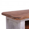 Szafka pod TV, 120x30x40 cm, biała, lity mahoń
