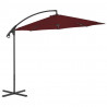 Parasol wiszący ze stalowym słupkiem, 300 cm, bordowy