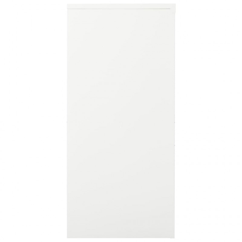 Szafka z drzwiami przesuwnymi, biała, 90x40x90 cm, stal