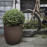 Capi Owalna donica Nature Rib, 54 x 52 cm, ciemnobrązowa