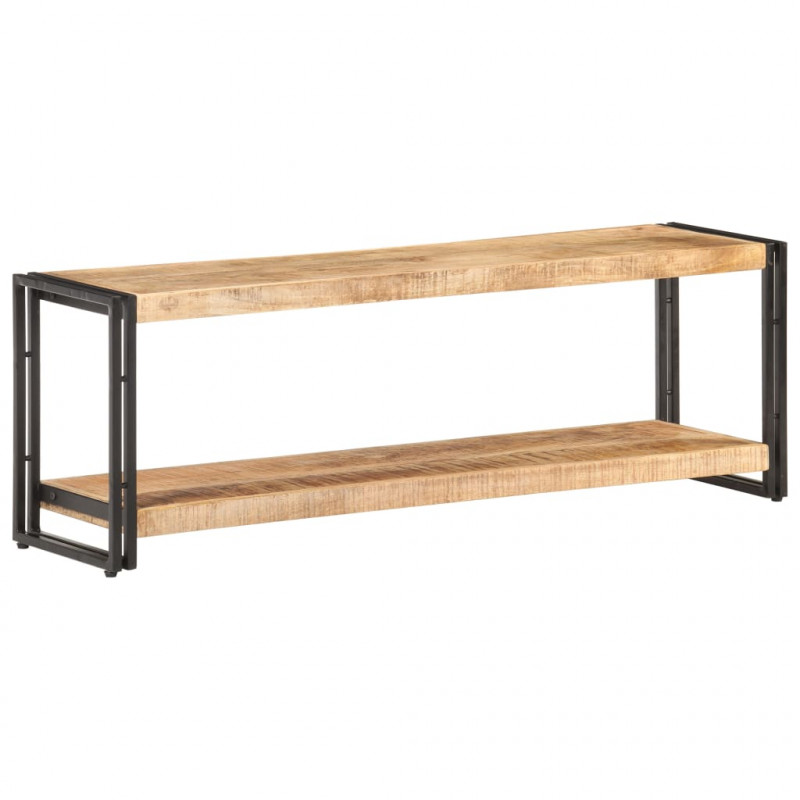 Szafka pod TV, 120x30x40 cm, surowe drewno mango