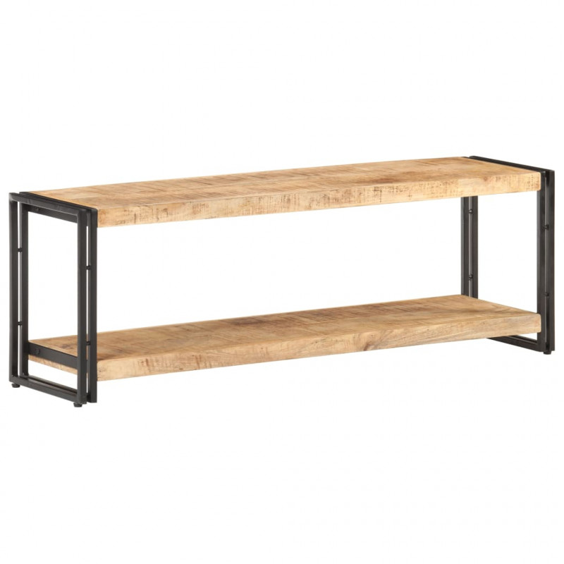 Szafka pod TV, 120x30x40 cm, surowe drewno mango
