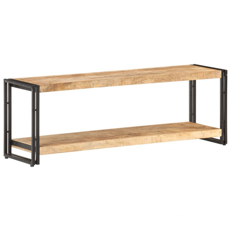 Szafka pod TV, 120x30x40 cm, surowe drewno mango