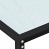 Konsola, biały marmur, 140x35x75,5 cm, szkło hartowane