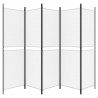 Parawan 5-panelowy, biały, 250 x 180 cm, tkanina