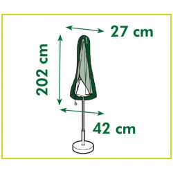 Nature Pokrowiec ochronny na parasol ogrodowy, 202 x 42 x 27 cm