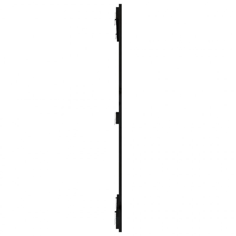 Wezgłowie łóżka, czarne, 82,5x3x110 cm, lite drewno sosnowe