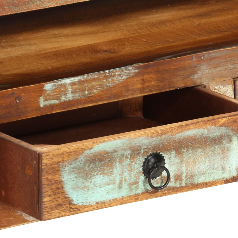 Szafka pod telewizor, kolorowa, 110x30x40 cm, drewno z odzysku