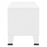 Industrialna szafka pod TV, biała, 105x35x42 cm, metalowa
