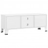 Industrialna szafka pod TV, biała, 105x35x42 cm, metalowa