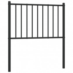 Metalowe wezgłowie, czarne, 75 cm