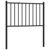 Metalowe wezgłowie, czarne, 75 cm