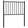 Metalowe wezgłowie, czarne, 75 cm