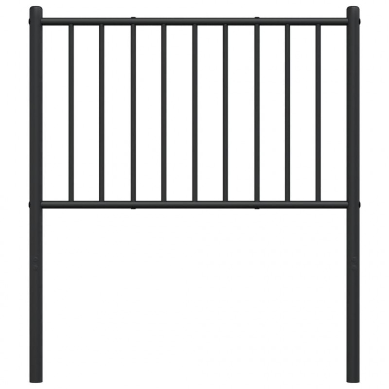 Metalowe wezgłowie, czarne, 75 cm