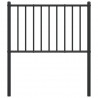 Metalowe wezgłowie, czarne, 75 cm