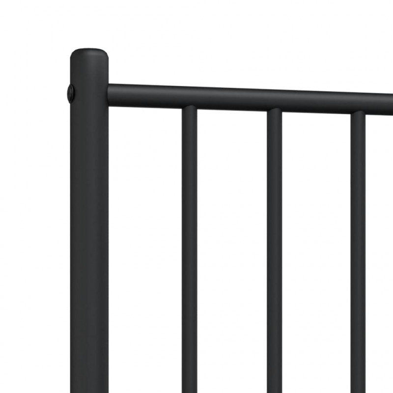 Metalowe wezgłowie, czarne, 75 cm
