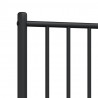Metalowe wezgłowie, czarne, 75 cm