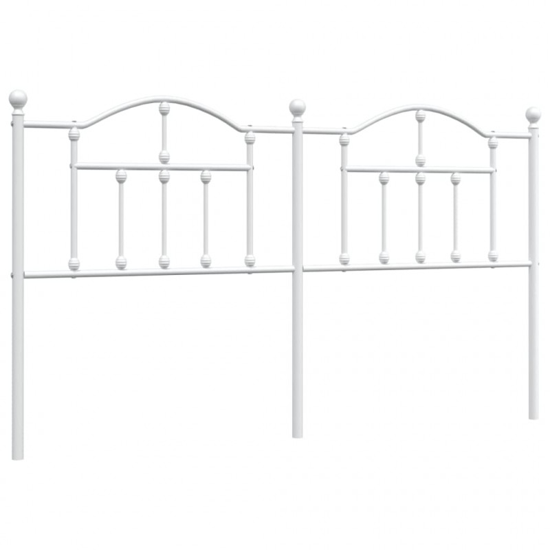 Metalowe wezgłowie, białe, 160 cm