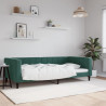 Sofa z funkcją spania, ciemnozielona, 100x200 cm, aksamitna