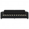 Sofa z funkcją spania, czarna, 80x200 cm, obita aksamitem