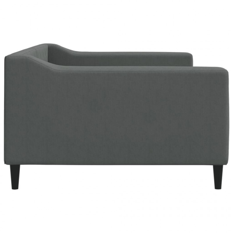 Sofa z funkcją spania, ciemnoszara, 100x200 cm, obita tkaniną