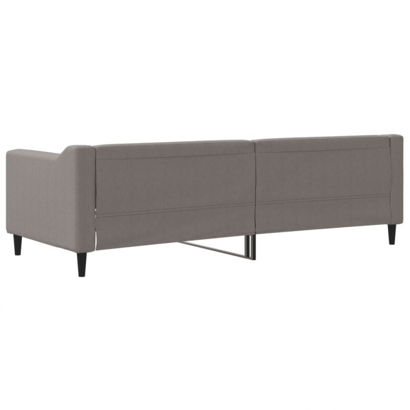 Sofa z funkcją spania, kolor taupe, 80x200 cm, obite tkaniną