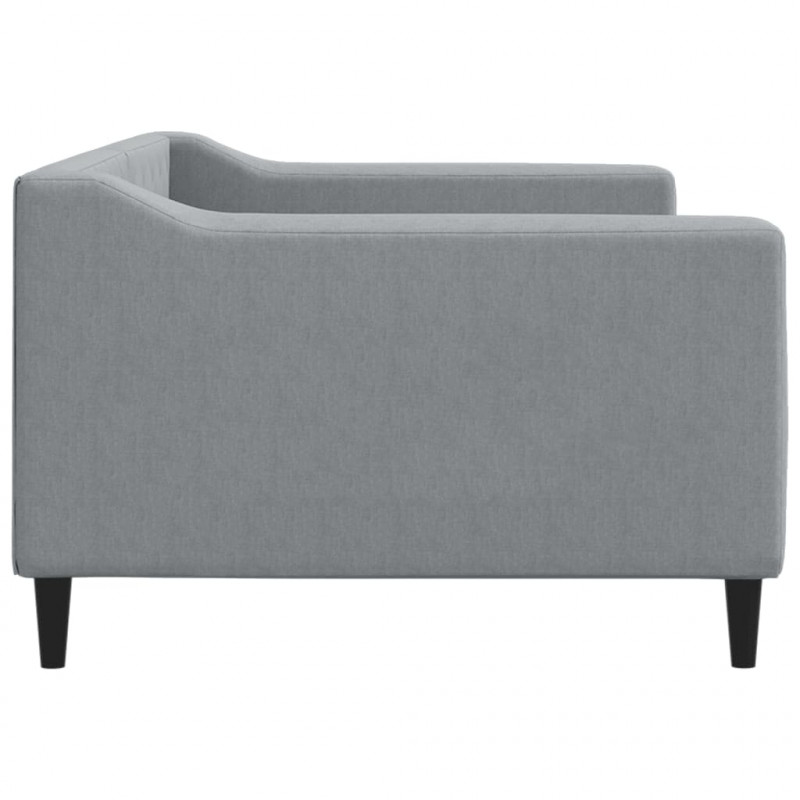 Sofa z funkcją spania, jasnoszara, 90x190 cm, obita tkaniną