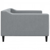 Sofa z funkcją spania, jasnoszara, 90x190 cm, obita tkaniną