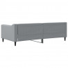 Sofa z funkcją spania, jasnoszara, 90x190 cm, obita tkaniną
