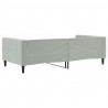 Sofa z funkcją spania, jasnoszara, 100x200 cm, obita aksamitem
