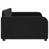 Sofa z funkcją spania, czarna, 90x200 cm, obita aksamitem