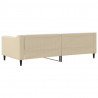 Sofa z funkcją spania, kremowe, 90x200 cm, obita tkaniną