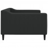 Sofa z funkcją spania, czarna, 90x190 cm, obita tkaniną