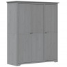 Szafa BODO, szara, 146x53,5x173 cm, lite drewno sosnowe
