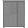 Szafa BODO, szara, 146x53,5x173 cm, lite drewno sosnowe