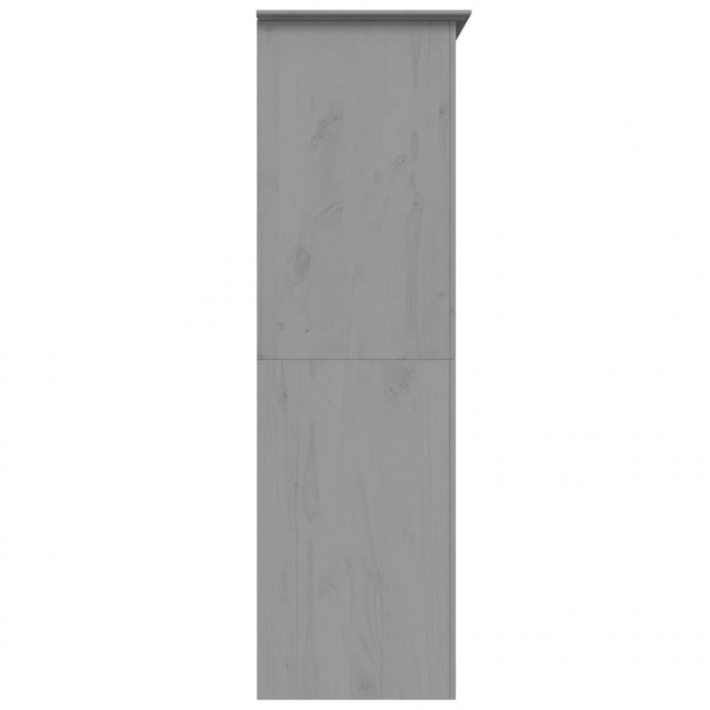 Szafa BODO, szara, 146x53,5x173 cm, lite drewno sosnowe