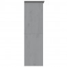 Szafa BODO, szara, 146x53,5x173 cm, lite drewno sosnowe