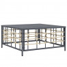 Stolik ogrodowy, antracytowy, 70x70x34 cm, polirattan