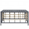 Stolik ogrodowy, antracytowy, 70x70x34 cm, polirattan